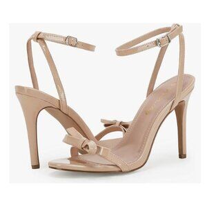 Bowknot Heeled Sandals Ankle Strap Buckle Open Toe High Stiletto Heel